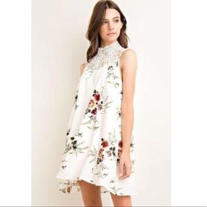 Boho “Sugar Blossom” White Floral Lace Midi Dress